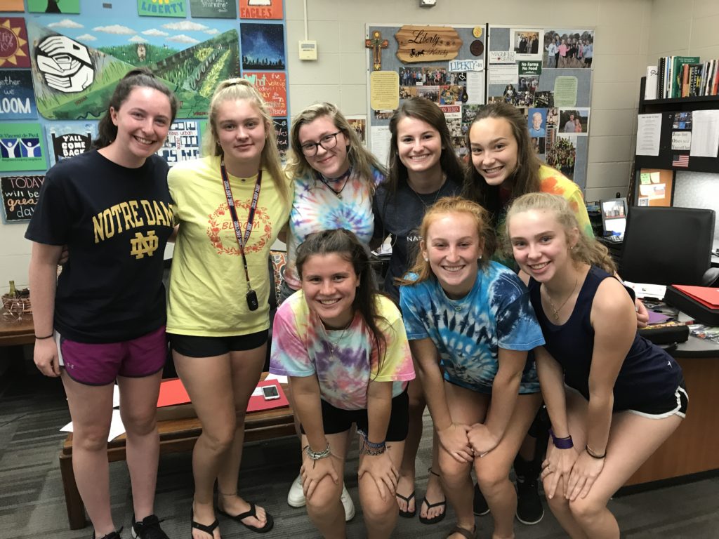 IMG_5691 Service Board - Jessica Mitsch, Sophia Germano, Elora Dodds, Audrey Farlow, Ashley Elma, Zoey Harig, Emma White and Emma Campbell