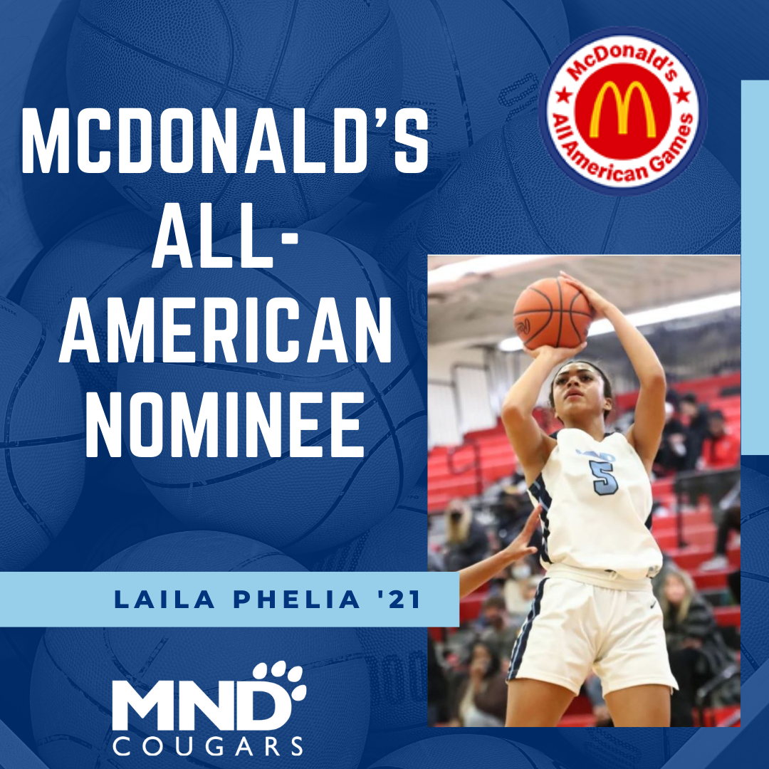 Laila Phelia '21 Named McDonald's AllAmerican Nominee Mount Notre