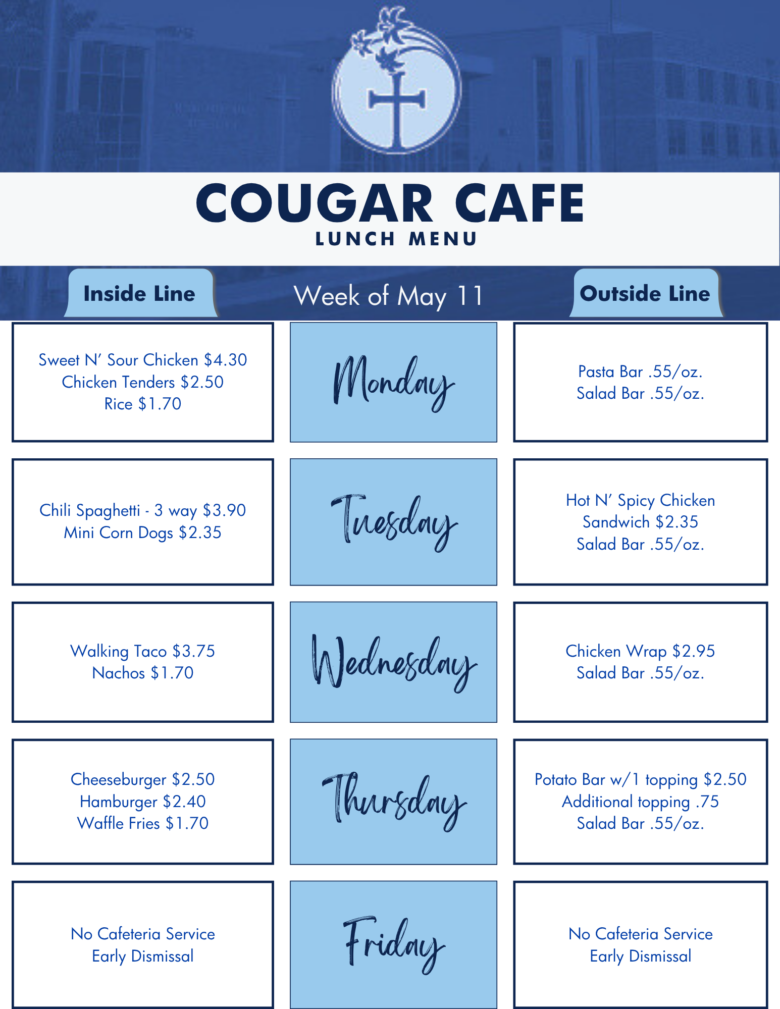 1MND Lunch Menu