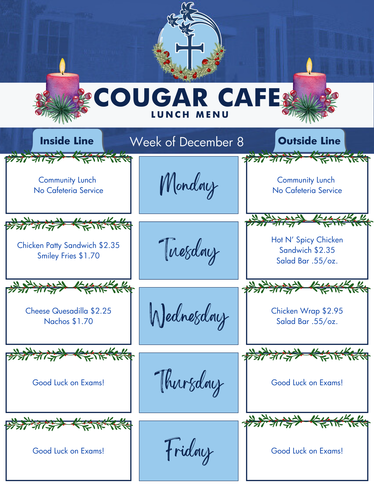 1MND Lunch Menu