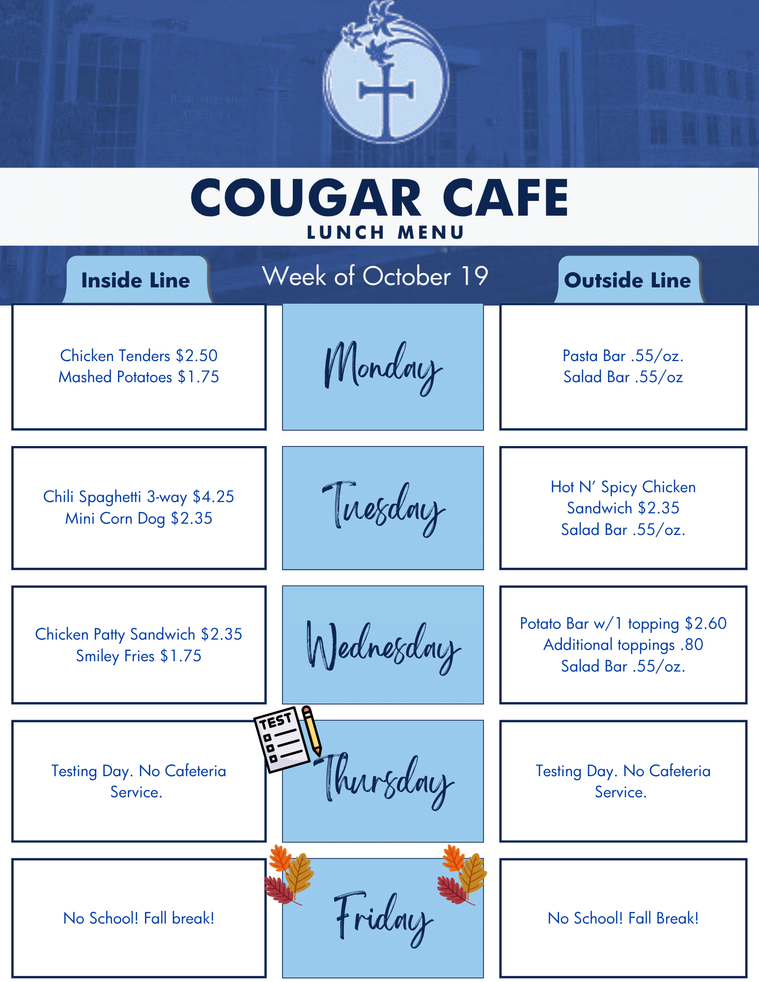 26-27 School Lunch Menu